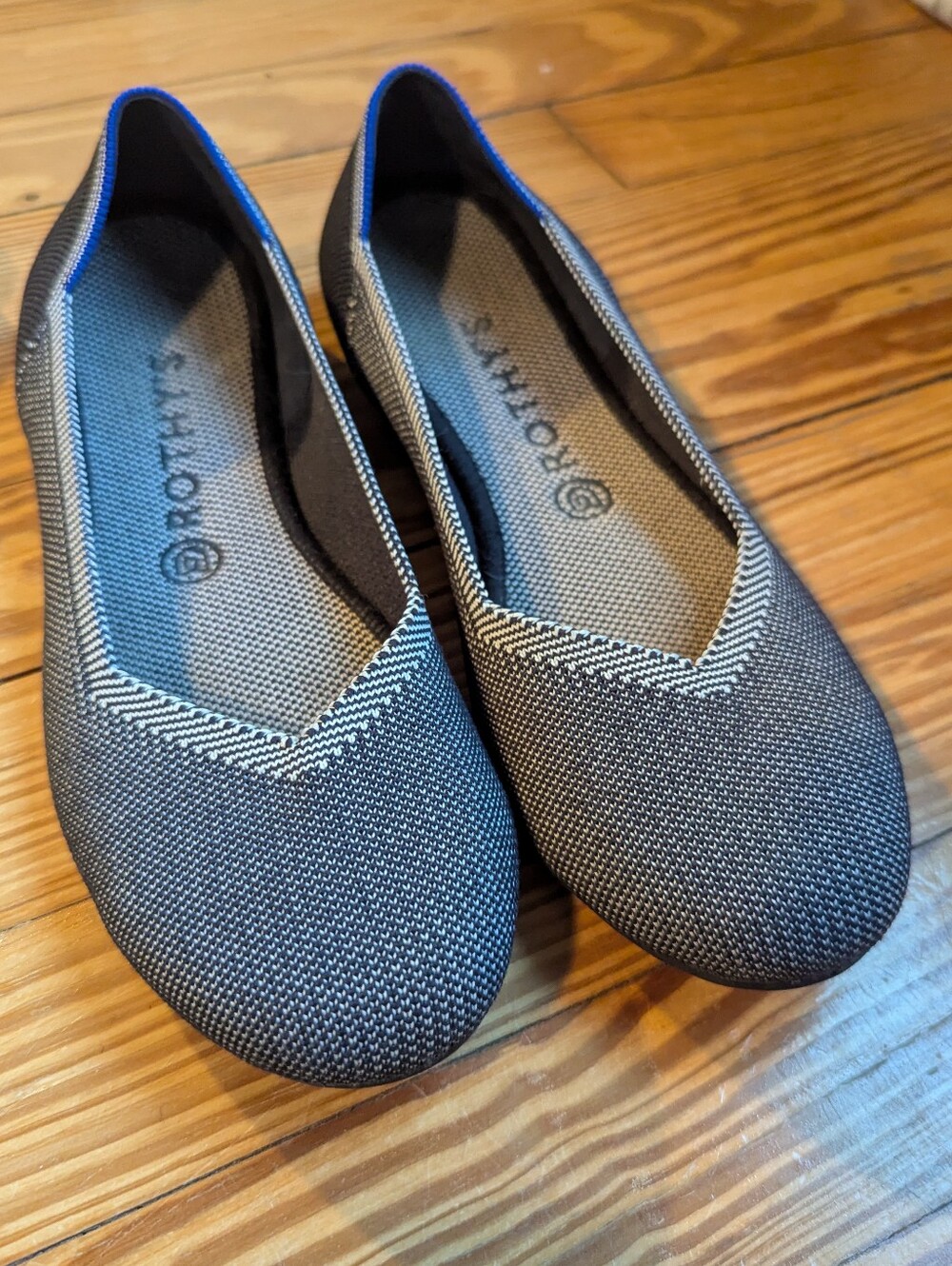 Rothy's Gray Knit Slip-On Women's Flats